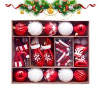 Boules de Noël,Décoration de Noël Incassable | Décoration Festive pour Intérieur Extérieur Maison Appartement Salon Store Vitrine