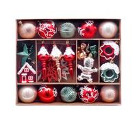 Boules de Noël - décorations d'arbres de vacances de 11 pouces pour appartement à domicile et salon, grands ornements pour décor de fête de Noël, décalage de décors de dossiers de vente au balcon, fen
