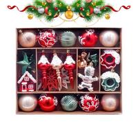 Boules de Noël - Décorations de Noël pour sapin | Décorations de vacances Pendentifs saisonniers pour vitrine, magasin de détail, salon, toile de fond photo, appartement