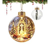 Boules de Noël Décorations d'Hiver Lumineuses pour Histoires de Saison | Décorations de Sapin de Noël pour Salon Maison Chambre Studio Entrée Fête