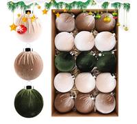 Boules de Noël - Décorations incassables de 7,9 cm - Boules de Noël floquées - pour la maison, le lieu de travail, les fêtes dansantes, la cour, l'intérieur, la porte d'entrée, le jardin