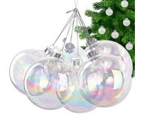 Boules de Noël - Décorations pour sapin de Noël - 6 boules décoratives pour sapin de Noël - Décorations de sapin de Noël exquises - Boules de Noël incassables pour les vacances et les fées