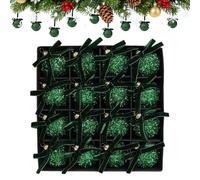 Boules de Noël Décoratives 16 Pièces Décoratives Incassables à Paillettes | Ornements de Noël de 6 cm avec Motif Ruban pour Anniversaire, Fêtes, Nouvel An, , Hiver, Célébrations,