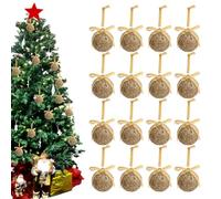 Boules de Noël Décoratives 16 pièces décoratives incassables à Suspendre | Ornements de Noël de 6 cm avec Motif Ruban pour Anniversaire, Fêtes, Nouvel An, , Hiver, Célébrations,