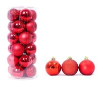 Boules de noël décoratives 3cm/4cm, 12/24 pièces, Ornements d'arbre, pendentifs en Boule, tentures, décoration Nouvel an for la Maison pour Decoration Noel ExtéRieur Ou IntéRieure(Brown)