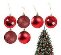 Boules de Noël décoratives - Ensemble de Boules incassables de 8 cm pour Jardin | Style Boule de Noël idéal pour Une soirée dansante, Un Mariage, Une Utilisation en intérieur, au Jardin ou à la Porte