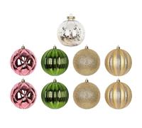 Boules de Noël décoratives Lot de 9 Décorations de fêtes Brillantes et | Boules Décoratives de Noël pour décoration de vitrine, bureau, jardin, vacances d'hiver, fêtes, projet