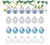 Boules de Noël décoratives pour sapin de Noël | Ensemble de décorations de Noël transparentes | Fournitures de fête pour murs, escaliers, portes, bureaux, chambres, dortoirs, fenêtres, portes, écoles