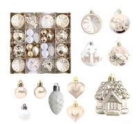 Boules de Noël d'intérieur et d'extérieur pour la maison et le bureau | Plastique incassable, sans danger pour les enfants et les animaux domestiques, couleurs vives, utilisation durable