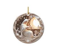 Boules de Noël en Acrylique - Décorations de Sapin, Pendentifs et Ornements à Suspendre - Cadeaux Souvenir Naissance de Jésus - Scène de Noël