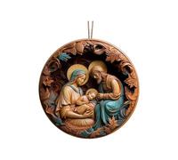 Boules de Noël en Acrylique - Décorations de Sapin, Pendentifs et Ornements à Suspendre - Cadeaux Souvenir Naissance de Jésus - Scène de Noël