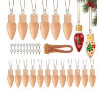 Boules de Noël en Bois 20 pièces déco fêtes à finir | Décoration de Sapin DIY Pour Propriétaires Décorateurs Locataires Amateurs DIY Bureau à Domicile Appartement Salon Bureau