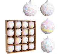 Boules de Noël en mousse pour décoration de Noël - Plusieurs tailles - Convient pour les arbres, les couronnes et divers lieux festifs (6 cm)