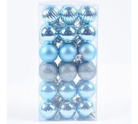 Boules de Noël en Plastique Épais 36 Multicolore Boules de Noël(Blue) | Taille moyenne 4cm parfaite pour sapins standards, ajoute une ambiance festive chaleureuse immédiate