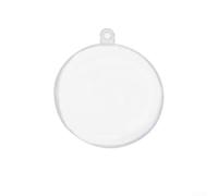 Boules de Noël en plastique transparent, 10-16 cm de diamètre, réutilisables, à suspendre pour photos, bonbons ou confettis (11 cm)