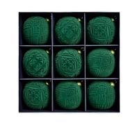 Boules de Noël en Velours - 9 Pièces Charme Boules De Velours - 9,9 Centimètres Boules de Noël résistantes aux chocs | Pour les vacances d'hiver Intérieur Extérieur Fête Famille