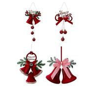 Boules de Noël en velours flocké - Cloches et cristaux suspendus - Décorations élégantes pour la maison, le jardin, le mariage ou la fête, idéales pour créer un environnement de Noël chaud et lumineux