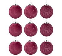 Boules de Noël en velours - Ornement décoratif en velours, pendentif suspendu - Décoration saisonnière élégante, choix parfait pour les activités de construction de maison