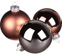 Boules de Noël en verre argenté Apricot Ø7,5cm 12 pièces Décoration d'arbre de Noël