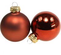Boules de Noël en verre rouge mat/brillant Ø4cm 60pcs - Décorations magiques pour l'arbre de Noël