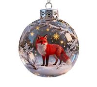 Boules de Noël en verre Wildlife Wonders 2026, Boules de Noël en verre artisanales avec animaux 3D éclatants, Ornements de Noël pour décoration d'arbre de maison intérieur extérieur et cadeaux de