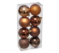 Boules de Noël - FEERIC LIGHTS & CHRISTMAS - Colorama - Lot de 8 - Plastique recyclé - D7cm
