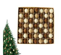 Boules de Noël Flockées 49 Boules décoratives incassables et flockées | Ornements de Noël 3 cm pour , collègues, Nouvel An, vacances d'hiver, mariage, fiançailles, anniversaire, UN