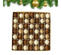 Boules de Noël Flockées 49 Boules flockées incassables | boules de Noël décoratives 3 cm pour , collègues, Nouvel An, vacances d'hiver, mariage, fiançailles, anniversaire, UN