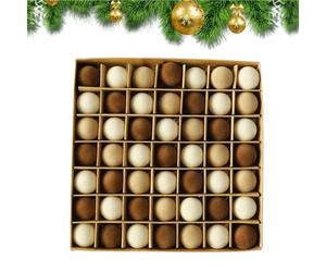 Boules de Noël Flockées 49 Boules flockées incassables | boules de Noël décoratives 3 cm pour , collègues, Nouvel An, vacances d'hiver, mariage, fiançailles, anniversaire, UN