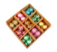 Boules de Noël galvanisées avec anneaux brillants et suspendus pour un placement facile sur les arbres et les couronnes