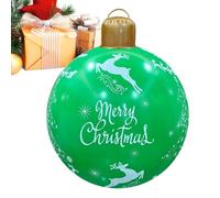 Boules de Noël géantes 61 x 47 cm réutilisables saisonnières | Grandes boules de Noël d'extérieur pour jardin, pelouse, chemin, porte d'entrée, parc, fête, festival