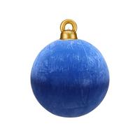 Boules de Noël géantes en velours - Décoration gonflable pour l'extérieur, véranda, pelouse, cour, vacances, hiver, Halloween, jardin, cour, extérieur, Noël - Bleu