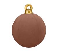 Boules de Noël géantes en velours gonflables de 60 cm, boule de Noël floquée gonflable, boule décorée gonflable en PVC, grandes décorations de vacances gonflables pour l'extérieur, décor de jardin