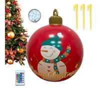 Boules de Noël gonflables - 16 couleurs - Grandes boules de Noël lumineuses - Décorations de Noël géantes | Décorations de Noël extérieures - Boule de Noël gonflable pour la maison