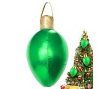 Boules de Noël gonflables - 30x15cm Ornement de Vacances imperméable en PVC | Décoration intérieure extérieure éclairée pour la pelouse de Jardin Porche Piste de Porte de la fenêtre
