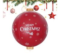 Boules de Noël gonflables - 60 cm Boule de Noël gonflable en PVC | Décoration de Noël extérieure | Grande décoration de Noël - Cour, jardin, terrasse, | Arbre de Noël, Père Noël