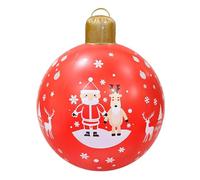 Boules de Noël gonflables - 61 x 46 cm - Décoration extérieure saisonnière | Boules de Noël gonflables géantes pour cour, pelouse, chemin, paysage, porte d'entrée, parc, fête, vacances, festival