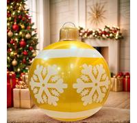 Boules De Noël Gonflables - Boule De Décoration Gonflable Géante en Forme De Flocon De Neige, Ornement De Vacances Gonflable pour Jardin, Cour, Pelouse, Patio, Porche, Maison, Magasin, École Et Fête