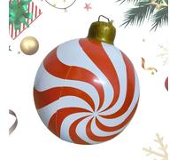 Boules de Noël gonflables,Boule de Noël gonflable géante, Modèle de bonbon avec boule gonflable en PVC grande de 23,6 pouces, Décoration extérieure, Ornements d'arbres, Décoration pour les