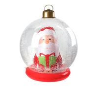 Boules de Noël gonflables : boules décoratives en PVC | Décoration de boule décorative en PVC | Décoration de boule décorative de Noël, grand pendentif soufflé en plein air avec lumière LED pour E