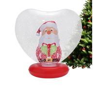 Boules de Noël Gonflables | Décoration de Noël Éclairante en Forme de Cœur | Ornement Gonflable avec Figurine Intérieure et Télécommande | pour Extérieur Jardin Piscine