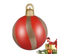 Boules de Noël Gonflables - Décoration Saisonnière de 60 cm | Ornement Festif pour Jardin | pour Balustrades Pelouse Jardin Entrée Sol Salon Chambre Bureau Propriétaires Magasin de