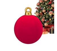 Boules De Noël Gonflables | Décorations Flockées De 60 Centimètres | Décorations De Noël Géantes Flockées | pour Lieu De Travail Soirée Dansante Mariage Cour Intérieur Jardin Pelouse Extérieur