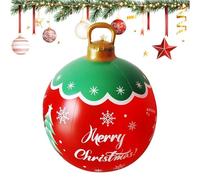 Boules de Noël Gonflables Décoratives,Grandes Boules De Noël Gonflables pour Extérieur - Décoration de Fête pour Porche Jardin Salon - Salon Porte D'entrée Jardin