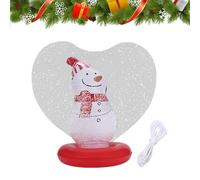 Boules de Noël gonflables, en forme de cœur, décoration de Noël lumineuse, figurine à l'intérieur, ballons décoratifs, pour extérieur, jardin, piscine, jardin, terrasse, chemin