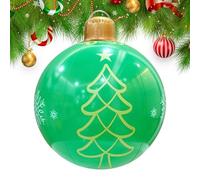 Boules de Noël gonflables en PVC - Décoration imperméable de 24 pouces pour les ornements de Noël | Grandes vacances pour le patio de pelouse de jardin, le chemin des arbres de cour