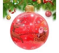 Boules de Noël gonflables en PVC - Décoration imperméable de 24 pouces pour les ornements de Noël | Grandes vacances pour le patio de pelouse de jardin, le chemin des arbres de cour
