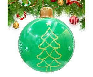 Boules de Noël gonflables en PVC - Décoration imperméable de 24 pouces pour les ornements de Noël | Grandes vacances pour le patio de pelouse de jardin, le chemin des arbres de cour