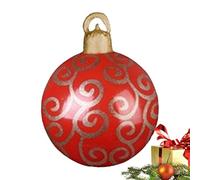 Boules de Noël gonflables géantes - 61 cm - Décoration de Noël à suspendre - Pour -toit, branches d'arbre, pelouse, jardin, entrée, bureau, magasin de détail