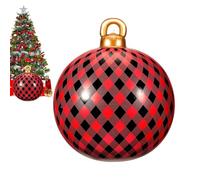 Boules de Noël gonflables | Grand ballon gonflable en PVC de 61 cm, décorations de Noël géantes, grandes boules brillantes, décorations gonflables pour Noël